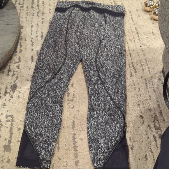 Lululemon Inspire Tight II Power Luxtreme Suited Jacquard Black White / Black - Picture 8 of 12